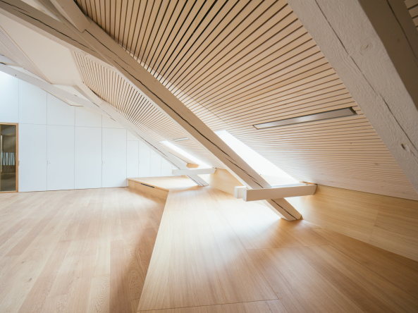 Schenker Salvi Weber, Tirol, sterreich, Bern, Wien, Absam, Kindergarten, Wallfahrtskirche, Jakobsweg, offen, open, kindergarden, Karwendelgebirge,  unterirdische Halle, Holzbauweise, timber construction, underground hall, Turnhalle, Konzertsaal