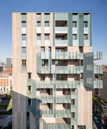 Backstein, brickstone, Marmor, rustifiziert, Satteldach, pointed roof, Mailand, Milano, Cino Zucchi, Bosco Verticale, urban transformation, Urbane Vernderung, Wohnen, Housing, Baunetz,