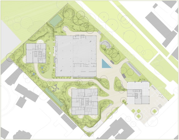 Commonwealth Institute, Sanierung, Modernisierung, Kupferdach, Holland Park, luxerious housing, London, Design Museum, OMA, John Pawson, Arup, Allies and Morrison,  Sir Robert Matthew, Stirrat Johnson-Marshall and Partners, Baunetz, Wettbewerb, competition, modification, Pan European Living room, Barcode, Europa
