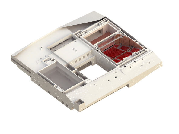 Theater, theater, Aluminiumfassade, almuminum facade, aluminum panels, Agglomeration, suburbia, Chaix & Moix, Théâtre-Sénart, Lieusaint, Novelis,Troph�es Eiffel d'architecture acier, Stahlbau, Frankreich, Paris