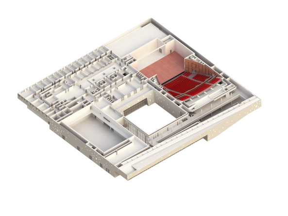Theater, theater, Aluminiumfassade, almuminum facade, aluminum panels, Agglomeration, suburbia, Chaix & Moix, Théâtre-Sénart, Lieusaint, Novelis,Troph�es Eiffel d'architecture acier, Stahlbau, Frankreich, Paris