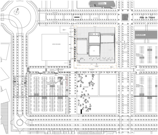 Theater, theater, Aluminiumfassade, almuminum facade, aluminum panels, Agglomeration, suburbia, Chaix & Moix, Théâtre-Sénart, Lieusaint, Novelis,Troph�es Eiffel d'architecture acier, Stahlbau, Frankreich, Paris