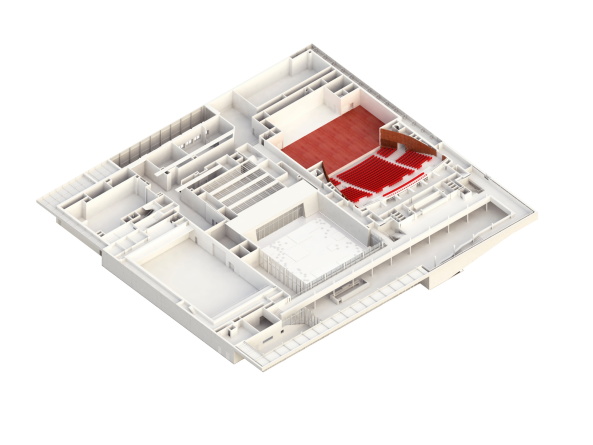 Theater, theater, Aluminiumfassade, almuminum facade, aluminum panels, Agglomeration, suburbia, Chaix & Moix, Théâtre-Sénart, Lieusaint, Novelis,Troph�es Eiffel d'architecture acier, Stahlbau, Frankreich, Paris