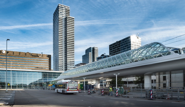 ZJA Zwarts & Jansma Architects, Knippers Helbig, Den Haag, main station, Hauptbahnhof, Baunetz, Meldung, centraal station, Benthem Crouwel, urban development, new babylon, Stadtentwicklung, transport hub, Verkehrsknotenpunkt, Bahnhof, Lightrailstation, Regionalbahn, Stadtbahn, Stahlkonstruktion, steel construction, Rautenfachwerk