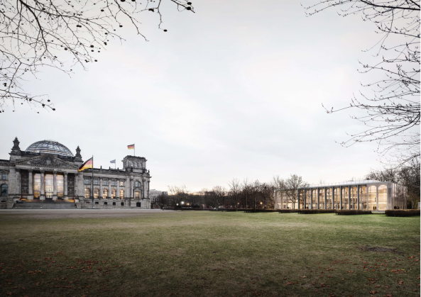 2D+ , Markus Schietsch Architekten, Markus Bonauer, Michael B�lling, rw+, Bundesregierung, Bundestag, Neubau, Besucherzentrum, Wettbewerb, competition, 2016, winner. ein 1. Preis, Entwurf, Halle, Glas, Germany, German, Berlin, Deutschland, Reichstag, Baunetz, Baunetz-Meldung, Architektur, Architekt, architect, architecture, Architekt gesucht, Meldungen, architecture-news, Architektur Deutschland, deutsche Architekten, german architecture, young architects