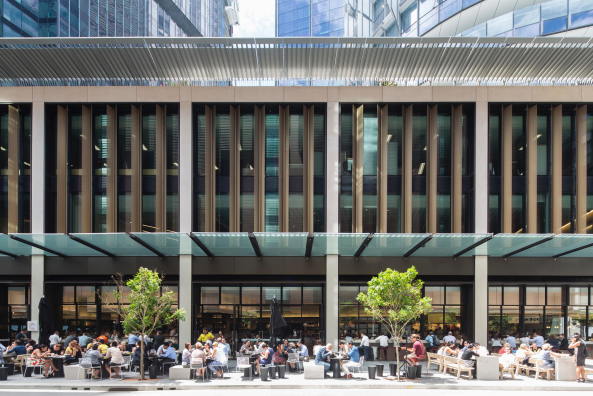 Rogers Stirk Harbour Partners, Sydney, tower, siblings, Turm, Lamellen, bunt, colours, urban renewal project, Port Jackson, Bangaroo South, landlease, Baunetz, Brett Boardman