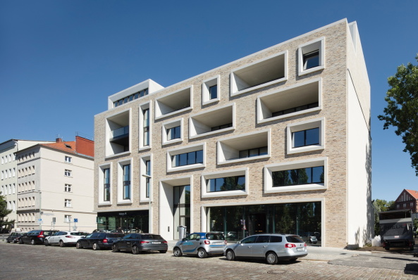 Wohnhaus, Berlin Mitte, Berlin, Ackerstrae, Pappelplatz, nps tchoban voss, housing, penthouse, Staffelgeschoss, luxury living, Retail, Werner Huthmacher