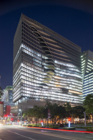 Manila, Philippines, City Center Tower, Carlos Arnaiz Architects, CAZA Architects, 2016, skyscraper, mixed-use building, Brogebude, commercial space, corporate building, business architecture, wave, office building