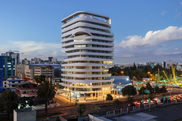 Ecuador, Tower, Retail, Leppanen + Anker architects, Gaia, gaia, gaia tower, Turm, wei, Quito, La Republica, Hybrid, mixed use, Glasfaserbeton, glass fiber reinforcement, sebastian crespo