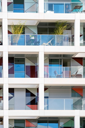 Wohnhaus, Frankreich, Boulogne-Billancourt, ZAC, Entwicklungsgebiet, Beckmann-NThp, ALIS, Locked-In-Syndrom, Locked-In-Syndrome, ZAC Seguin Rives de Seine, Paris, Javier Callejas, Olivier Amsellem, Christophe Valtin, enamelled glass