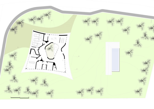 Baunetz, Baunetz Meldung, Sapceworkers, Villa, Einfamilienhaus, family house, Sichtbeton, Beton, concrete, glas, flie�ender Grundriss, organic groundplan, Paredes, Porto, Auto, Motorrad, car, motor bike, Fernando Guerra