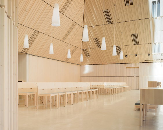 OOPEAA, Office for Peripheral Architecture, Anssi Lassila, Helsinki, Espoo, Finland, Finnland, Kirche, Kapelle, Church, Chapel, Suvela Chapel, Kindergarten, Cupper, Timber, Wood, Kupfer, Holz, Pop, Christentum, MIka Huisman, Proberaum, Gemeindezentrum, Marc Goodman, archmospheres
