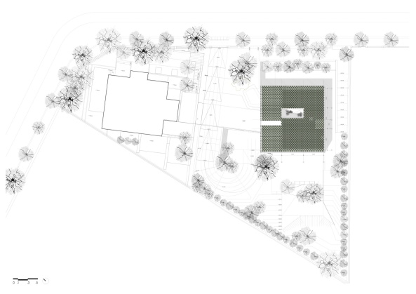 PMMT Arquitectura, Pedro Pegenaute, Wohnhaus, Villa, BArcelona, new buidling, finished building, ceramics, Keramik, Fassade, grn, green, 2017, Fertigstellung, Projekt, Tarnung, Tarnnetz,Holz, wood,