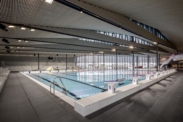 Frankreich, Douai, Le Raquet, Auer Weber, koquartier, Freizeit- und Wellnessbad, wellnessbath, Sourcane, Dachkrper, Themenpark