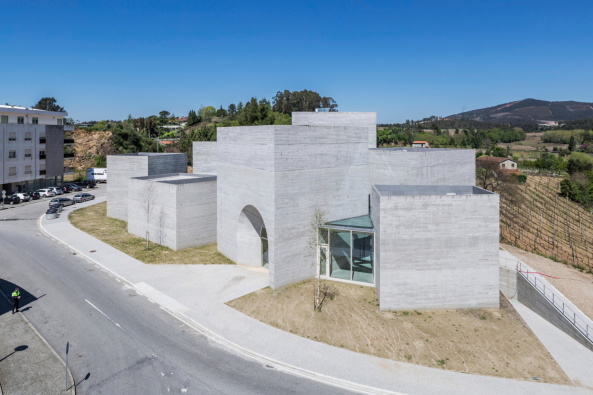 Beton, Landmark, Portugal, Centro de Interpretao do Romnico, Spaceworkers, Portuguese Romanesque Route, Romanische Route, Lousada, Monument, Transromanica, Paredes, information center, Beton, concrete, Gewlbe, Sergio Pirrone, Romanik, Antiromanik