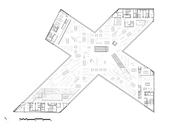 2016 Bibliothe&#x300;que Alexis de Tocqueville, Baunetz, Baunetz-Meldung, Architektur, Architekt, architect, architecture, Architekt gesucht, Meldungen, architecture-news, Architektur Deutschland, deutsche Architekten, german architecture, young architects, France, Frankreich, Caen, Communaut dagglomration Caen La Mer, Clment Blanchet, Chris van Duijn, Fred Ernst OMA, Rotterdam,