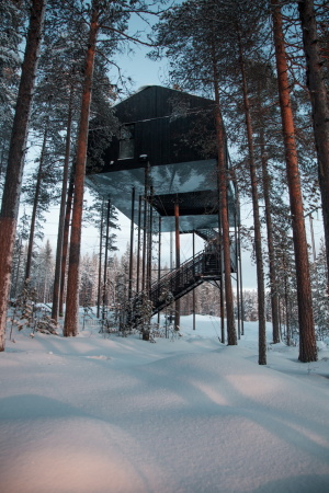 Sn�hetta, Schweden, sweden, treehotel, treehouse, Baumhaus, Hotel, Nordschweden, northern sweden, black box, Lulea, John Jansson, 7th room