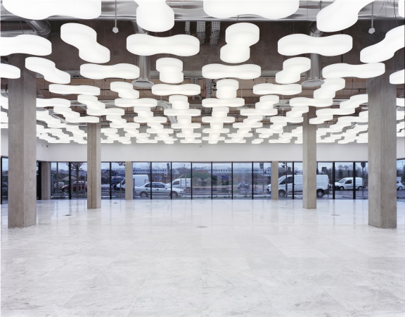 Frankreich, Paris, Paris-Saclay, Research-intensive und Business Cluster, Campus du plateau de Saclay, Saclay-Plateau, ParisTech, Grande cole, EDF-Lernzentrum und Campus, ecdm Architekten, learning center and a multi-activity campus, Ultra-Hochleistungsbeton (UHPC)