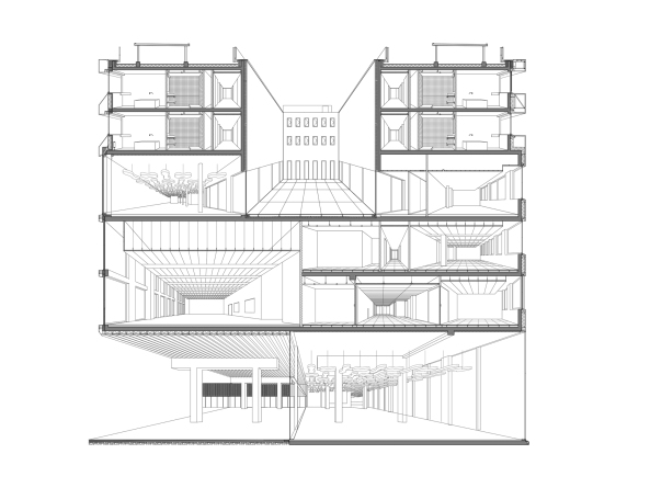 Frankreich, Paris, Paris-Saclay, Research-intensive und Business Cluster, Campus du plateau de Saclay, Saclay-Plateau, ParisTech, Grande cole, EDF-Lernzentrum und Campus, ecdm Architekten, learning center and a multi-activity campus, Ultra-Hochleistungsbeton (UHPC)