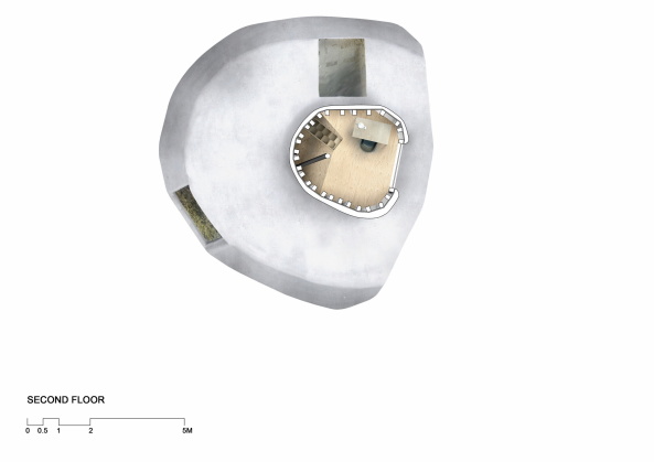 Baunetz, Baunetz Meldung, Architektur, architecture, Prag, Tschechien, Jan Sepka, Tom� Mal�, H�H architekti, House on a Slope, House in the Orchard, Ludwig Leo, Umlauftank, PU-Schaum, Polyurethanschaum, Holzkonstruktion, Balken, space ship, Raumschiff, Fremdk�rper, grau