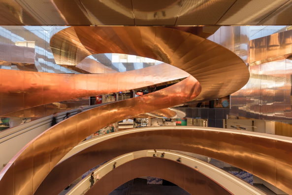 Alumunium, Kupfer, Stahl, Backstein, Bestand, Tuborg, CEBRA, Kinder, Ausstellung, Treppe, staircase, introvertiert, extrovertiert, Experimentarium, Adam Molk, 2017