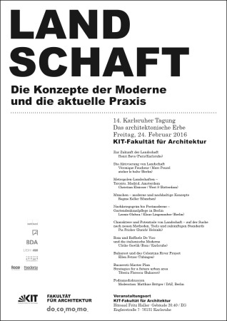 Landschaft, Tagung, 2017, Konferenz, Karlsruhe, KIT, Moderne, Erbe, architektonisches Erbe, Februrar
