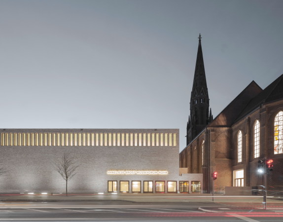 Kirche, Altbau, Musikforum, Kritik, Bez+Kock, Brigida Gonzalez, Bochum, Symphoniker, Anneliese Brost, Brgerbegehren, Bhne, Treppe, stairs, Rampe, ramp, music hall