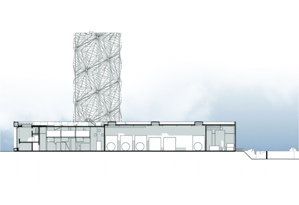 Mark Hadden, landmarke, kraftwerk, heizkraftwerk, golden, goldener, schornstein, neubau, london, greenwich, besucherzentrum, ffentlich, ffentlichkeitsarbeit, architekten, c.f.moller, moller, Mller, C.F.Mller, sakral, kirche, turm, schwarz, wei, wrme, energie, energieversorgung, transparenz, architektur, industrie, peninsula, halbinsel, c.f.