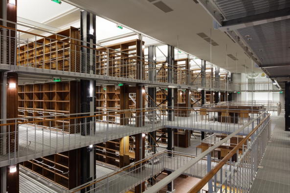 Bibliotheque Nationale, Site richelieu, Bruno Gaudin, Renovierung, Salle Labrouste, Organismus, Rotunda, Magazin, Stahlarchitektur, Takuji Shimmura, Marchand Meffre, Paris, renovation, library, historical, historic, historisch
