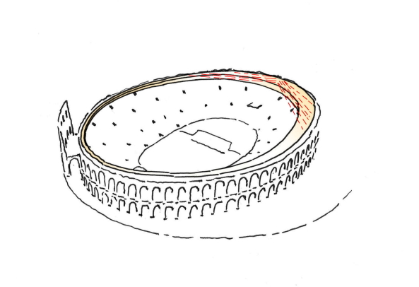 Verona, gmp, Schlaich, Hamburg, Stuttgart, Italien, Amphitheater, Stadion, Dach, Mechanik, Heiligenschein, antik, Membran, Seil, Technik, Konzert, Oper, Gerkan Marg und Partner
