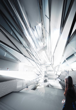 Morphosis, Soeul, Thom Mayne, Foschrungszentrum, Sdkorea, 2017, plan, project, new building, KOLON CORPORATE AND RESEARCH HEADQUARTERS, Corporate headquarters, offices, and research center including labs, meeting suites, exhibition space, brand shop, cafeteria, library, lecture rooms, and other support facilities, Baunetz, Baunetz-Meldung, Architektur, Architekt, architect, architecture, Architekt gesucht, Meldungen, architecture-news, Architektur Deutschland, deutsche Architekten, german architecture, young architects, Flughafen Tempelhof, Columbiadamm, Wohnhaus, Geschftshaus, Neubau, Fertigstellung, Columbiahalle, Ensemble, Klinker, Backstein, 2016, Berliner Architekten, new building, brick, bricks, housing, Gewehrs Pudewill