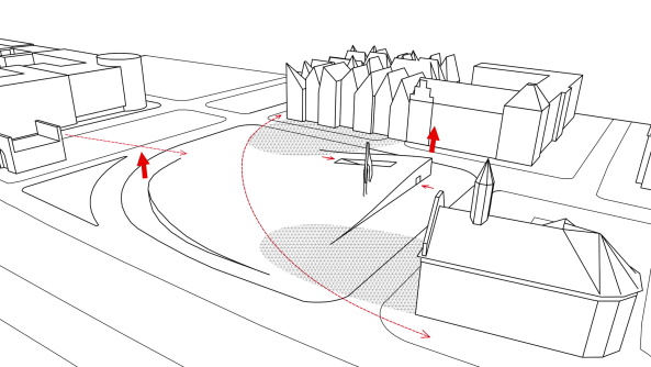 Juliusz Sokolowski, Jakub Certowicz, Piotr Rakowski, DIALOGUE CENTRE PRZEŁOMY, National Museum, Nationalmuseum, Szczecin, Stettin, Muzeum Narodowe, Platz, square, Landschaftsarchitektur, landscape architecture, Architektur, architecture, grau, Beton, grey concrete, wave, Welle, KWK Promes, Philharmonie, history, Geschichte, urban space, Stadtraum, open space, Polen, Poland, Baunetz, Meldung