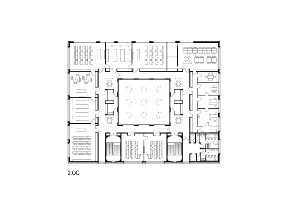 Zooey Braun, klumpp+klumpp, klumpp, julia, hans, neubau, gymnasium, schule, evangelische, FIRSTWALDGYMNASIUM, kusterdingen, t�bingen, reutlingen, w�rttemberg, baden, stuttgart, ziegel, backstein, atrium, beton, holz, treppe, rot, klassenraum, klassen, wiese, schulhof, architekten