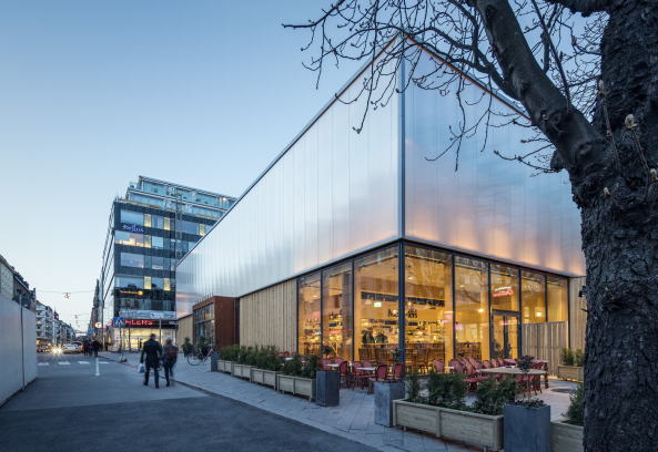 Tengbom, Stockholm, Markthalle, temporär, Holz, Polycarbonat, Fachwerk, timber work, Ivar Tengbom, temporary, market hall, Sweden, Schweden, Felix Gerlach
