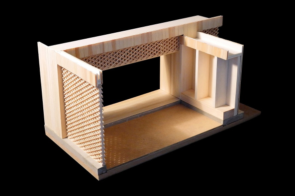 Holzbau, Gitterstruktur, TU-Karlsruhe, Mannheim, Erstaufnahmestation, Initiative, Studenden, Lehrende, Geflchtete, temporr, Pavillon, Tektonik im Holzbau, Jun.Prof. Stefan Krtsch,Tragwerk und Material, Prof. Dr.-Ing. Jrgen Graf, Digitale Werkzeuge, Jun.Prof. Andreas Kretzer