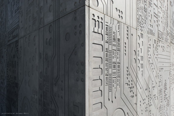 DIT pavilion, Ausstellungspavillon, Moskua, Russland, 2016, Architecture bureau WALL, Wall Moskau, Moscow Information Technology Department, VDNH, Smart City, Beton, Monolith, Kubus, Relief, Struktur, Brutalismus