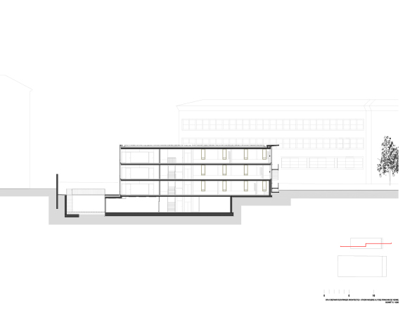 Wien, sterreich, Lyce Franais, Studio Molire, Dietmar Feichtinger Architectes, Schulerweiterung, Umbau, Neustrukturierung, ffnung, Gegenstze, Bestand, Transparenz