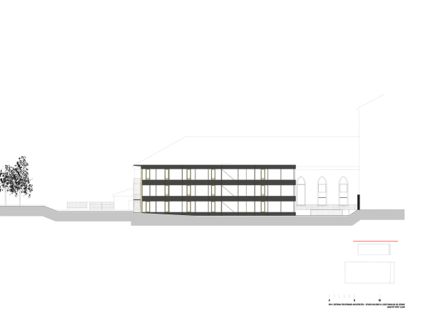 Wien, sterreich, Lyce Franais, Studio Molire, Dietmar Feichtinger Architectes, Schulerweiterung, Umbau, Neustrukturierung, ffnung, Gegenstze, Bestand, Transparenz