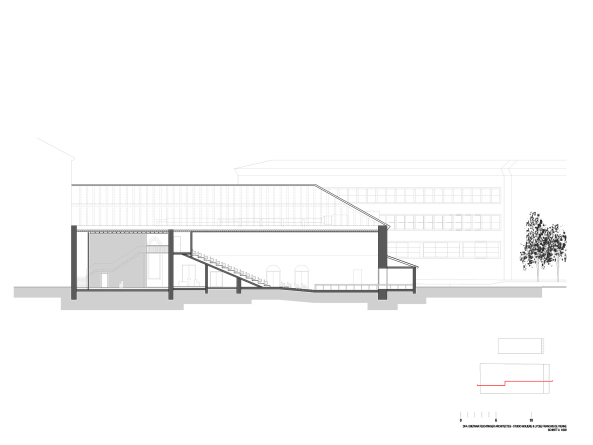 Wien, sterreich, Lyce Franais, Studio Molire, Dietmar Feichtinger Architectes, Schulerweiterung, Umbau, Neustrukturierung, ffnung, Gegenstze, Bestand, Transparenz