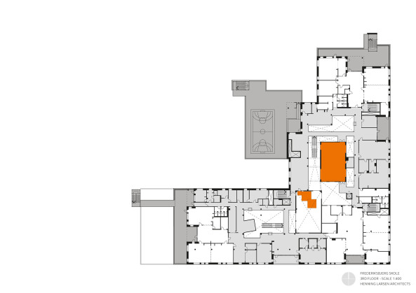 aarhus, dnemark, henning, larsen, architects, neubau, schule, kindergarten, grundschule, backstein, ziegel, bewegung, spiel, spa, lernen, landschaft, lernlandschaft, cluster, klassencluster, klassen, klassenraum, hufton + crow, frederiksbjerg, quartier, speisekammer, markt, kletterwand, tarzanschwinge