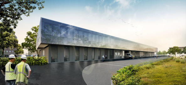 3. Preis: FCP Fritsch und AllesWirdGut mit Landschaftsarchitekten Man Made Land, Abbildung: Betriebsgebude