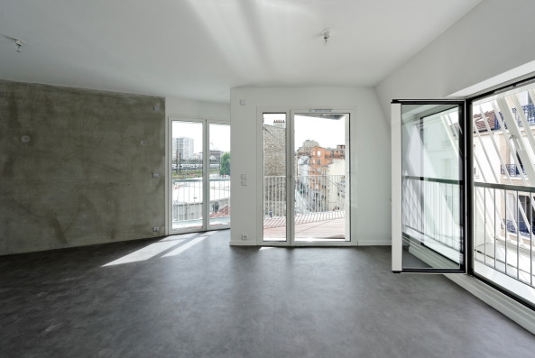 Paris, Dietmar Feichtinger Architectes, Sozialer Wohnungsbau, Rue Castagnary, 15. Arrondissement, social housing, 1016, Metall, Lamellen, Frankreich