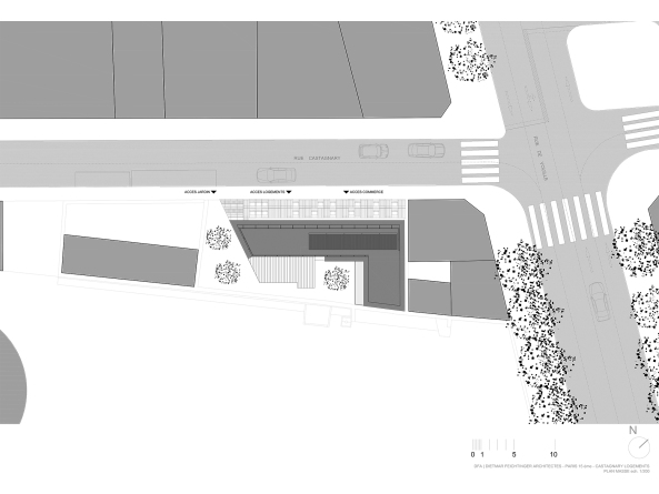 Paris, Dietmar Feichtinger Architectes, Sozialer Wohnungsbau, Rue Castagnary, 15. Arrondissement, social housing, 1016, Metall, Lamellen, Frankreich