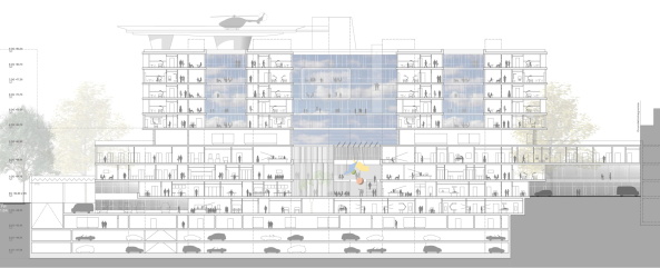 2. Preis: GP Brechensbauer Weinhart + Partner Architekten, Lngsschnitt