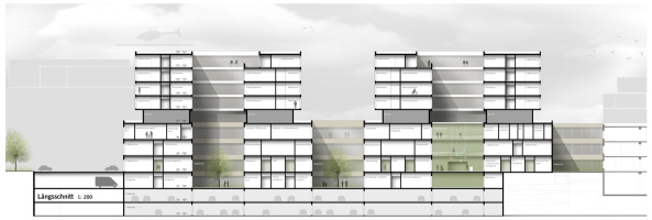 Anerkennung: ash sander hofrichter architekten GmbH, L�ngsschnitt