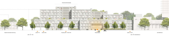 Anerkennung: JSWD Architekten GmbH + Co. KG, Ansicht S�d