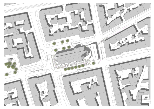 Nrnberg, Bayern, Pfarrzentrum, Gemeindezentrum, Jesu Herz, Bandlow Architekten, Sandstein,Glas, Innenhof, Besenstrichputz