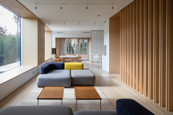 Baunetz, Meldung, Architektur, architecture, Rock Creek House, NADAAA, Washington, USA, Amerika, John Horner, residential, Wohnhaus, Umbau, renovation, brick, Ziegel, Backstein, bimorph, organic, organisch, Interior Design, Interieur, Multiplex, plywood, Holz, wood, Nader Tehrani, Katherine Faulkner