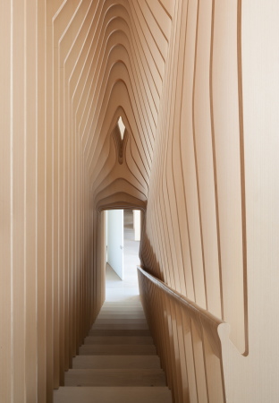 Baunetz, Meldung, Architektur, architecture, Rock Creek House, NADAAA, Washington, USA, Amerika, John Horner, residential, Wohnhaus, Umbau, renovation, brick, Ziegel, Backstein, bimorph, organic, organisch, Interior Design, Interieur, Multiplex, plywood, Holz, wood, Nader Tehrani, Katherine Faulkner