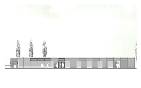 Pavillon in Mnchen von Ptzold Schmid Architekten, Neubau, Fertigstellung, Pavillon, Logistik, 2017, Munich, Parkplatz, BMW